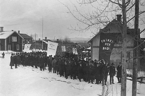Demonstrationståg 1917 (under järnvägstiden).