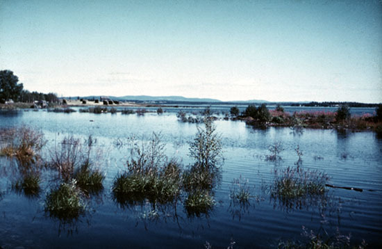 Högvatten i sjön Malgomaj.