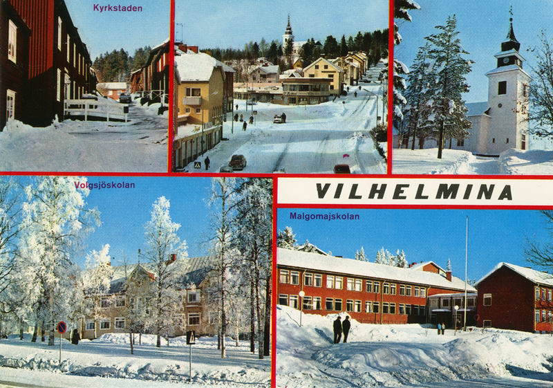 Vintervy över Vilhelmina Köping.