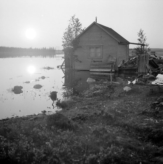 Holmselehamn vid regleringen av Malgomajsjön.