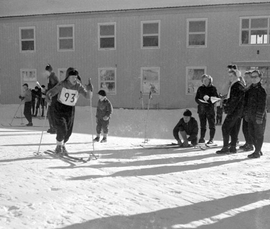 Skolskidtävling år 1956 i Vilhelmina.