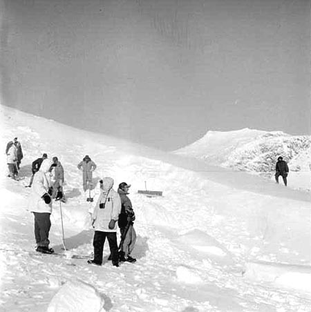 Fjällräddningskurs i Kittelfjäll, vintern 1965.