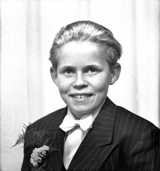 Elving Gustavsson konfirmation år 1951.