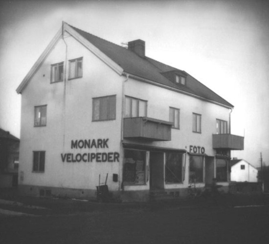 Johan Forsbergs byggnad i Vilhelmina, 1941.