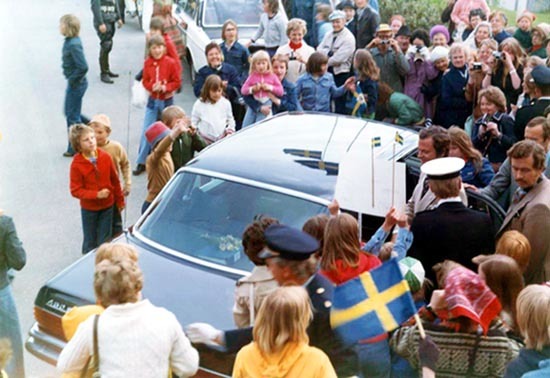 Kungabesök i Vilhelmina år 1976.