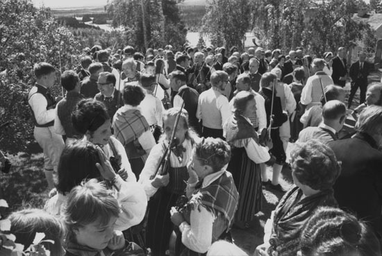 Spelmän vid Hembygdsbröllopet år 1970.
