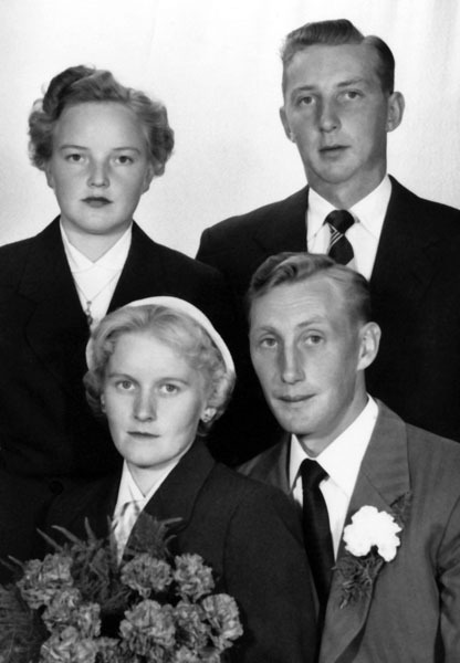 Siv och Östen Johansson bröllop 1955-07-16
