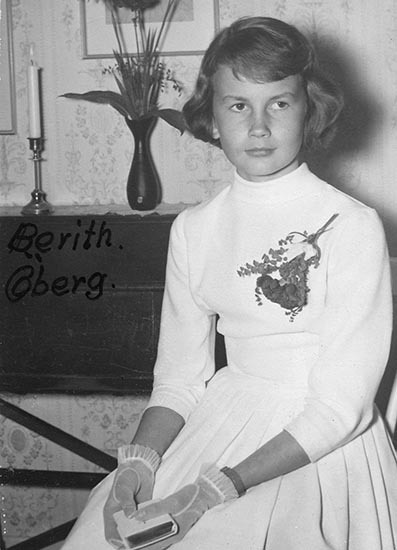 Konfirmationporträtt av Berith Öberg.