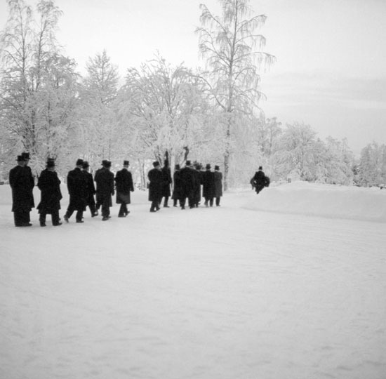 Bild av Hjalmar Skoogs begravning.