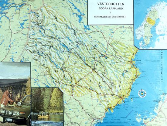 Västerbottenkarta. Södra Lappland.