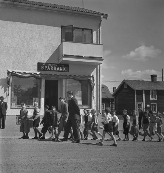 Skolavslutningen i Vilhelmina 1950.