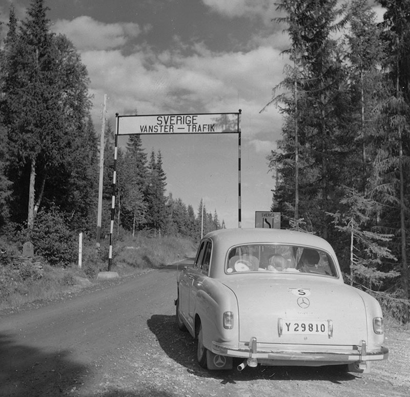 Norgeresan 1956, gränsen.