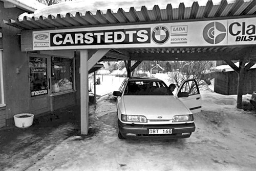 Carstedts bil, februari 1990.