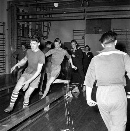 Fotbollsträning, 1956.