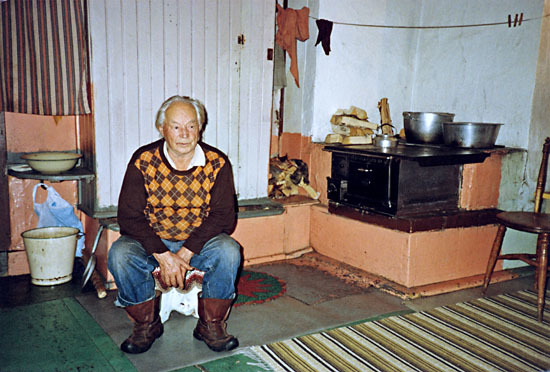 Gösta Andersson i Fjällboberg, oktober 1990.