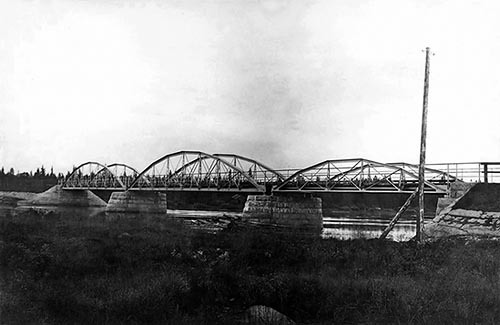 Gamla bron över Vojmån i Bäsksele