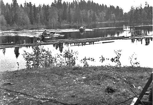 Flottning vid Dalasjö, Dalasjöbor, 1959.