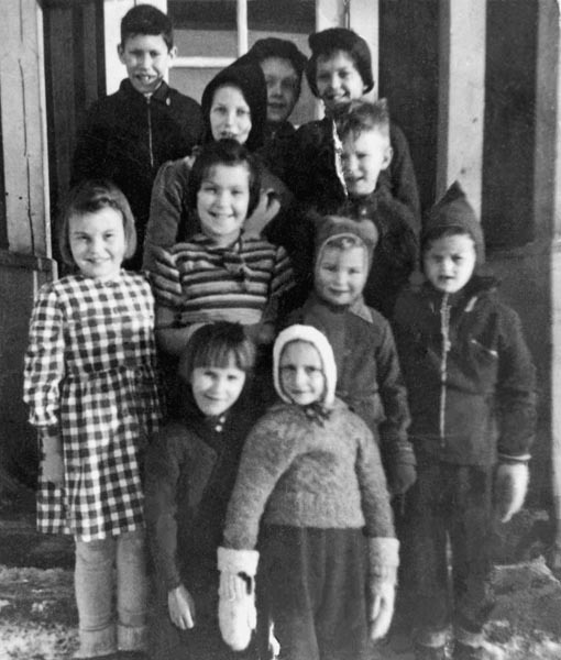 Mellanås  skola år 1942.