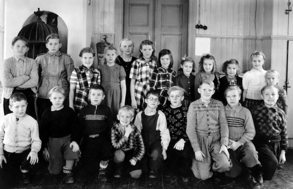 Skolfoto från Dalasjö gamla skola.
