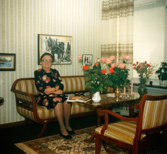 Porträtt av Ziga Olofsson på hennes 70-årsdag.