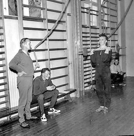 VIK-skidkurs, hösten 1958, träning.