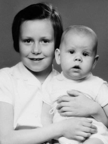 Kerstin Irené Bergqvist med sin bror Bengt Olof.