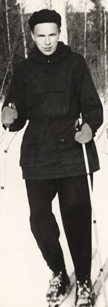 Skidåkaren Hugo Eriksson, Lövberg, Vilhelmina.