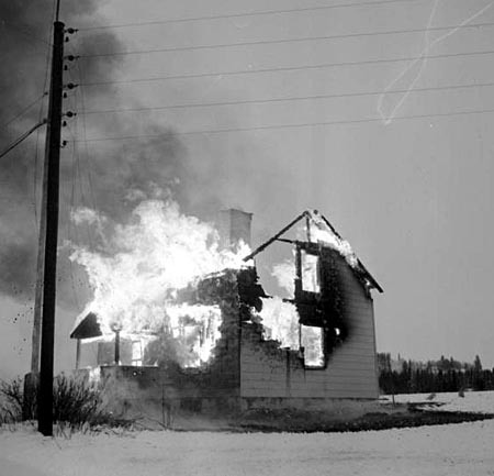 Brand i Bäsksjö 1963.