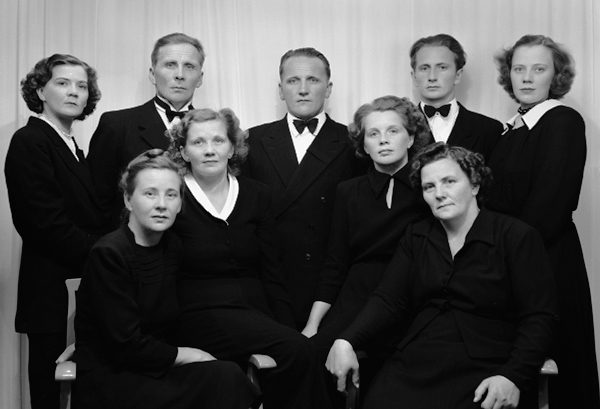 Begravning 1950 efter Gustav Vilhelm Abrahamsson,