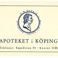 Kuvert, Apoteket i Köping, C. W. Scheele