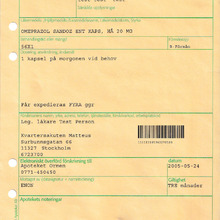 Exempel på recept från 2005