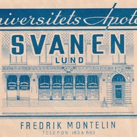 Receptkuvert, Universitetsapoteket Svanen, Lund