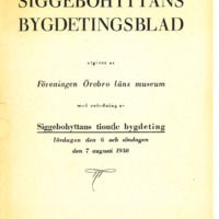 Siggebohyttans bygdetingsblad