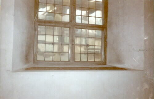 Norrväggens fönster före renoveringen 1967