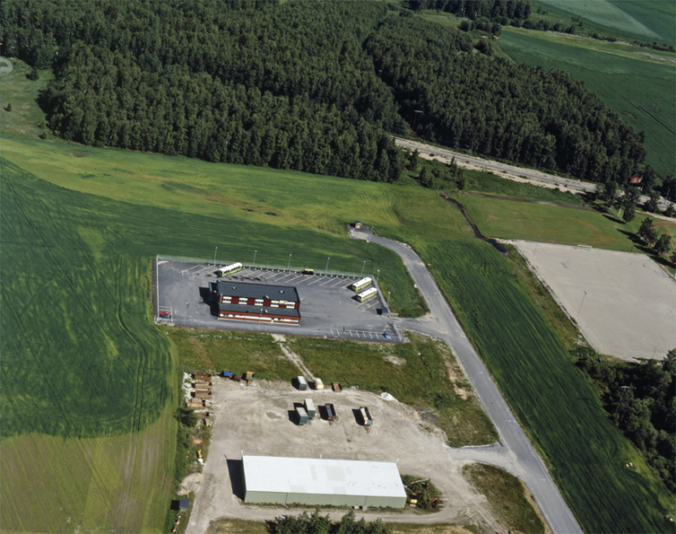 Flygfoto SLT:s anläggning i Vingåker, 6 juli 19...