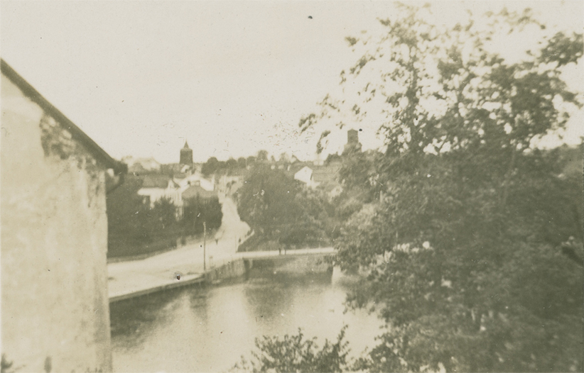 Vy mot fiskbron från Nyköpingshus, foto 1910.