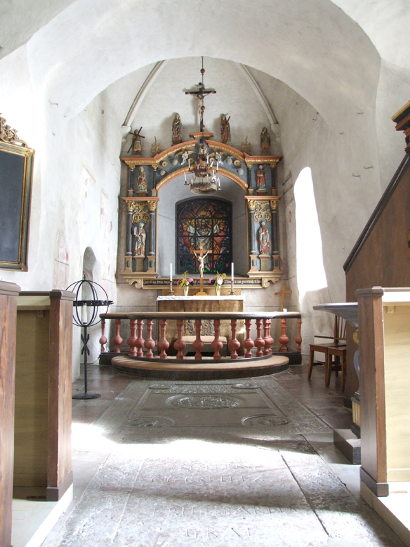Bärbo kyrka, interiör, koret sett från väster