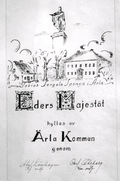 Gratulationskort, Kungahyllning 1947.