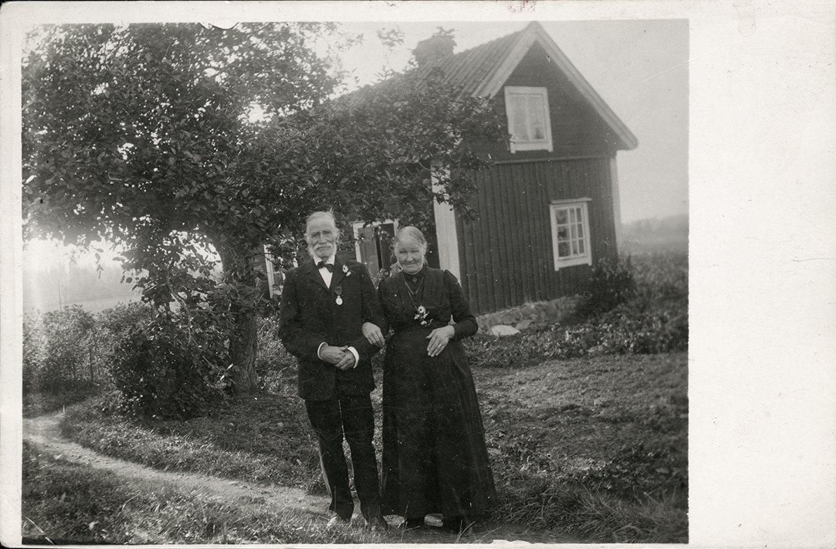 Guldbröllopsparet Johan Axel och Augusta Vilhel...