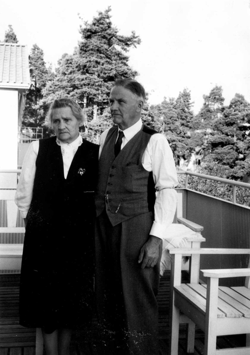 Gerhard Carlsson med sin hustru Eleonora (d. 19...