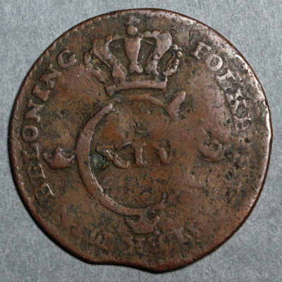 SLM 16571 - Mynt, 1/4 skilling kopparmynt 1828, Karl XIV Johan