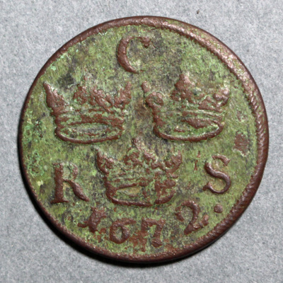 SLM 16201 - Mynt, 1/6 öre kopparmynt 1672, Karl XI