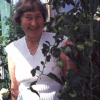 SLM DIA07-19 - Astrid Olsson i sitt växthus 1997