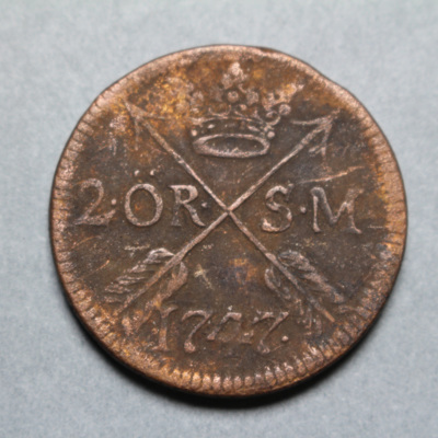 SLM 16881 - Mynt, 2 öre kopparmynt 1747, Fredrik I