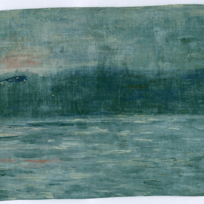 SLM 29195 - Oljemålning, skiss med landskap, av Clara Sandströmer (1861-1942)