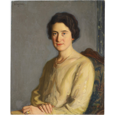 SLM 7143 - Oljemålning, kvinnoporträtt, av Bernhard Österman, 1924
