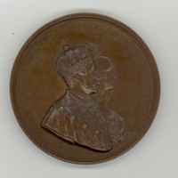 SLM 5808 5 - Medalj av brons utgiven vid kröningen 1844 av Oscar I och Josephina