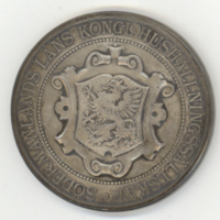 SLM 8763 1-2 - Medalj, Hushållningssällskapet, till Ebba Frendin 1899