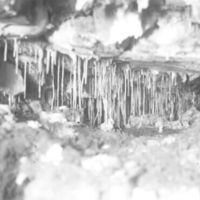 SLM X263-78 - Grävning vid Nyköpingshus, valv med stalaktiter, foto år 1921