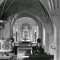 SLM M028780 - Bälinge kyrka, med altaruppsats från 1700-talets början